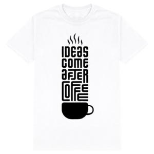 Ideas after Coffee - Mens tshirt -White