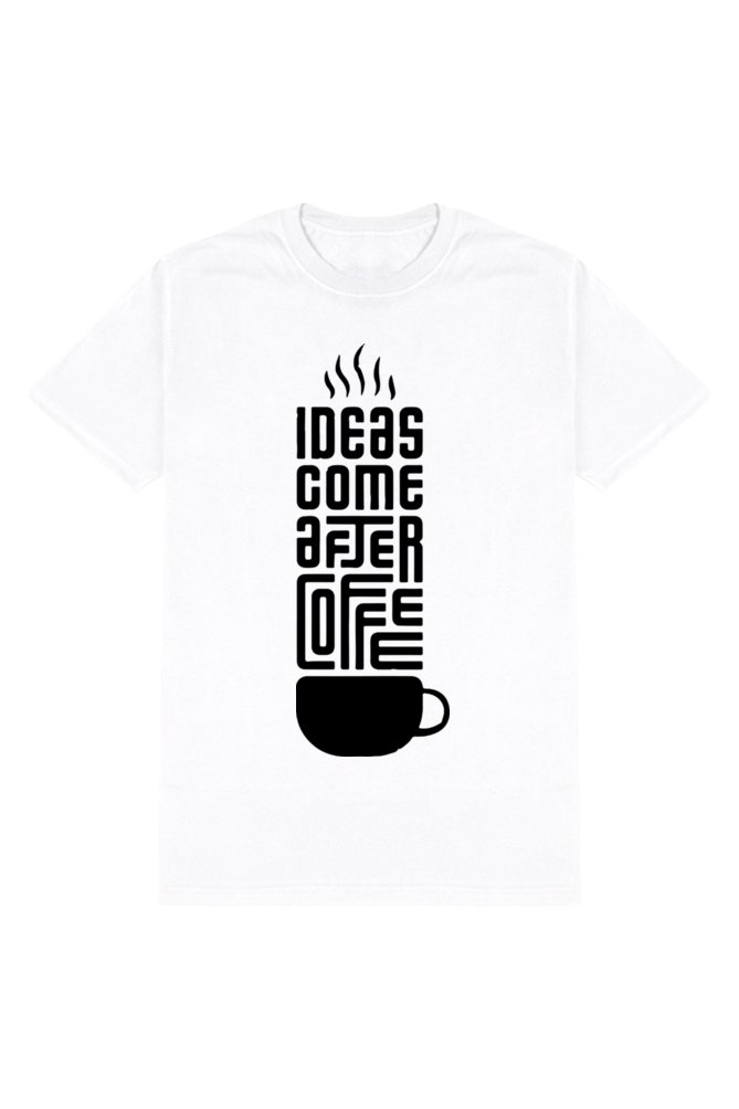 Ideas after Coffee - Mens tshirt -White